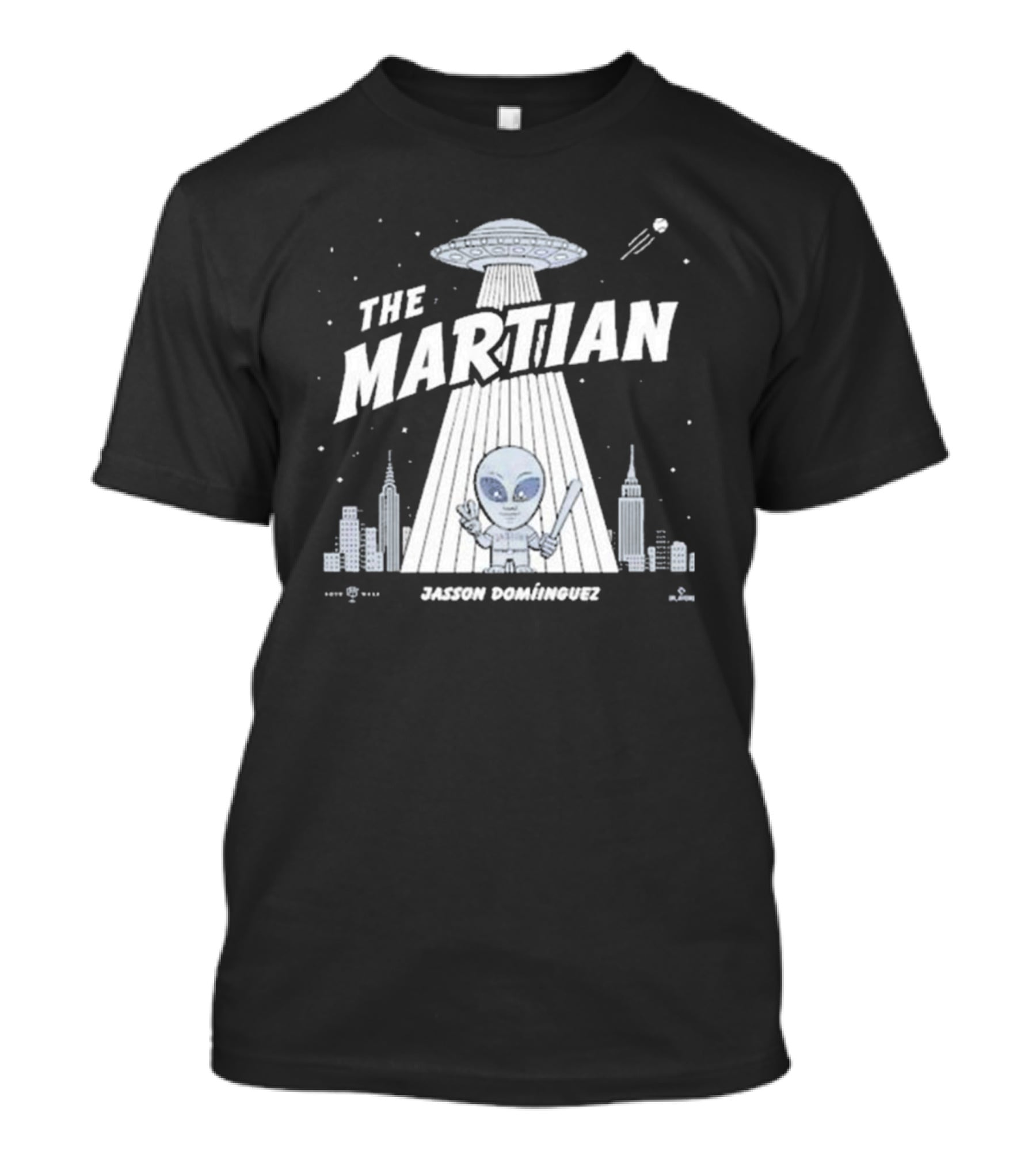 The Martian Jasson Dominguez Alien Spaceship New York Skyline T-Shirt