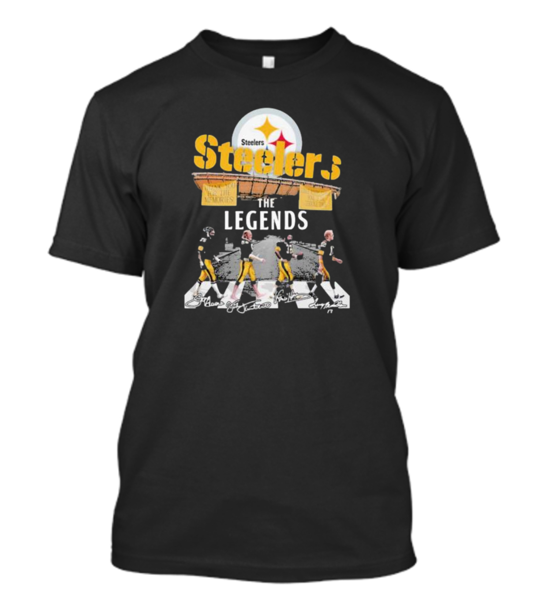 Pittsburgh Steelers The Legends Abbey Road Thank You For The Memories Signatures T-Shirt