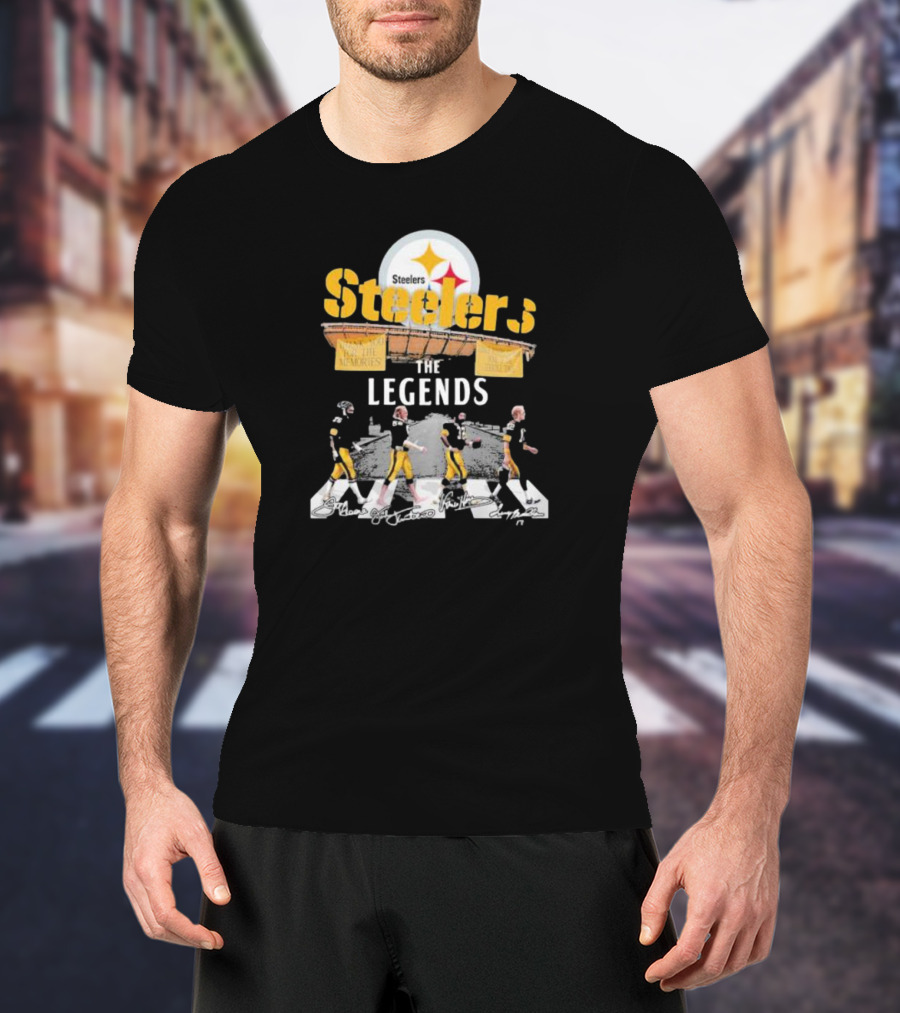 Pittsburgh Steelers The Legends Abbey Road Thank You For The Memories Signatures T-Shirt