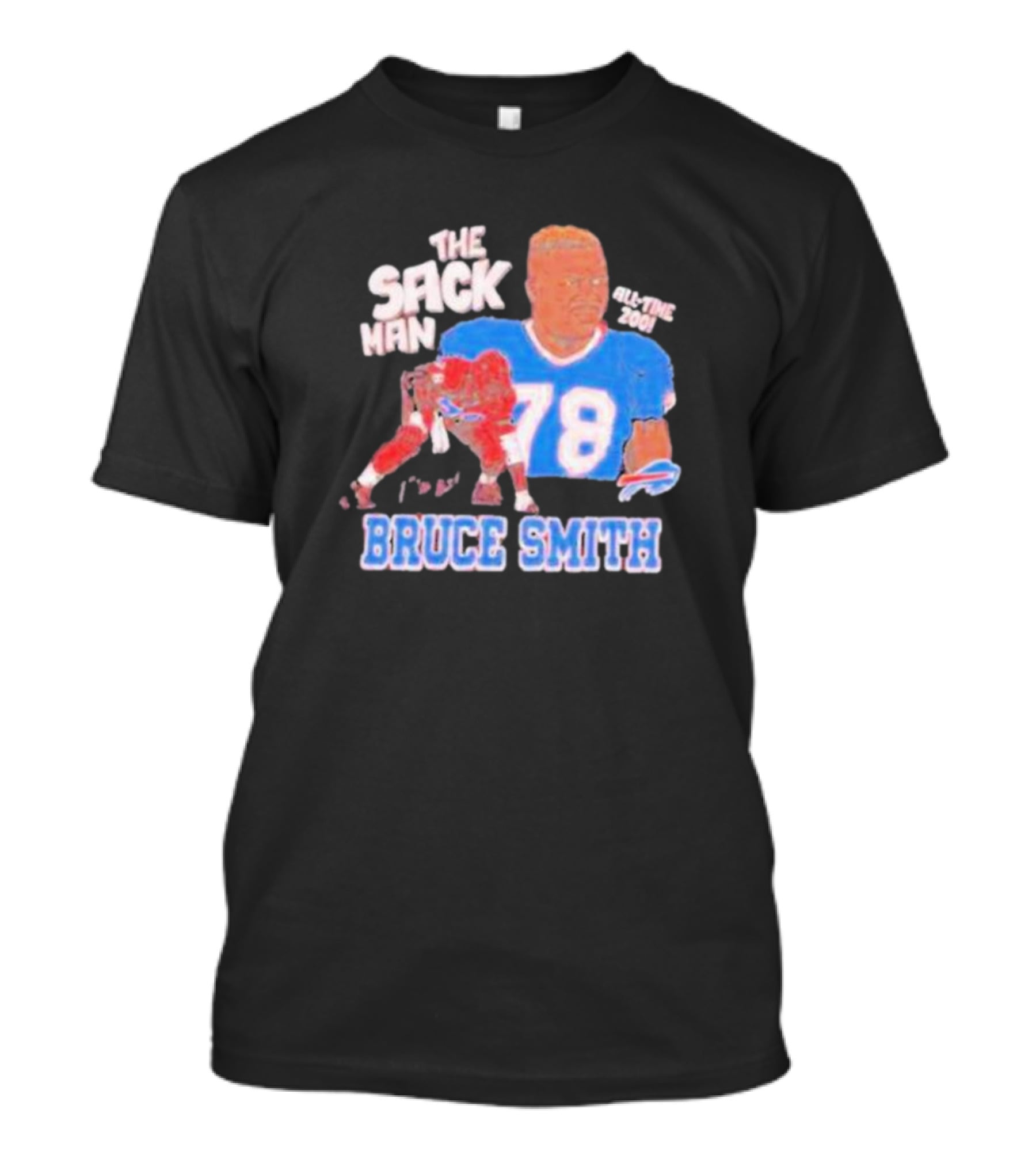 Bruce Smith The Sack Man 78 Buffalo Bills All-Time 200 T-Shirt