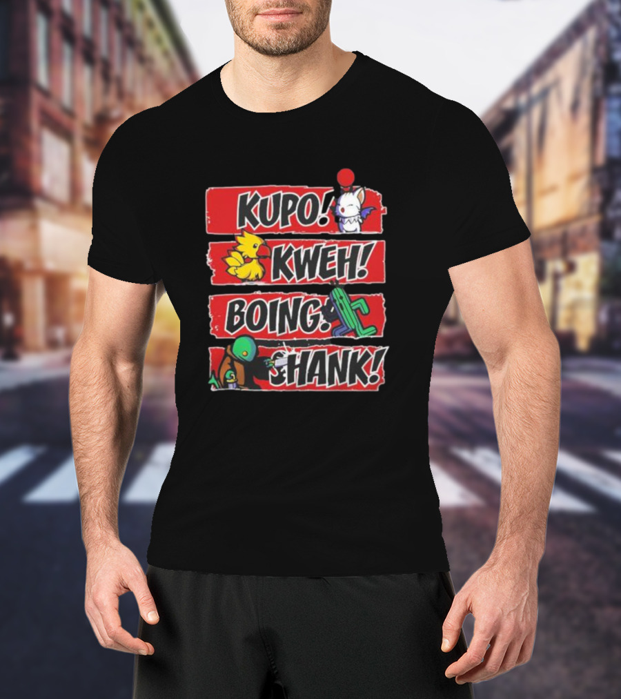 Kupo Kweh Boing Hank Moogle Chocobo Cactuar Tonberry T-Shirt