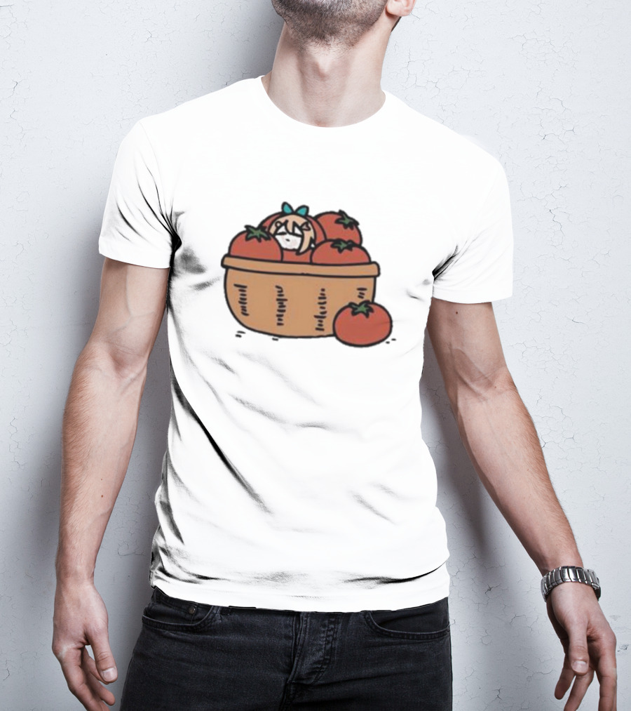 Pomato Anime Character In Tomato Basket T-Shirt