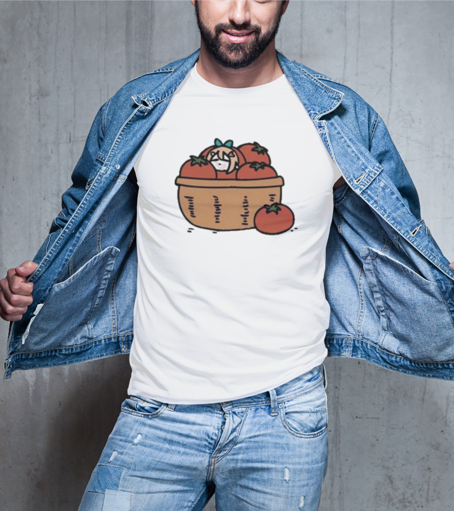Pomato Anime Character In Tomato Basket T-Shirt