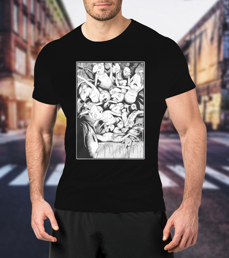 Oneyplays Horror Manga Boys Disturbing Creature Chaos T-Shirt