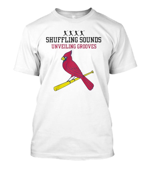 Cardinal Vibes Shuffling Sounds Unveiling Grooves T-Shirt