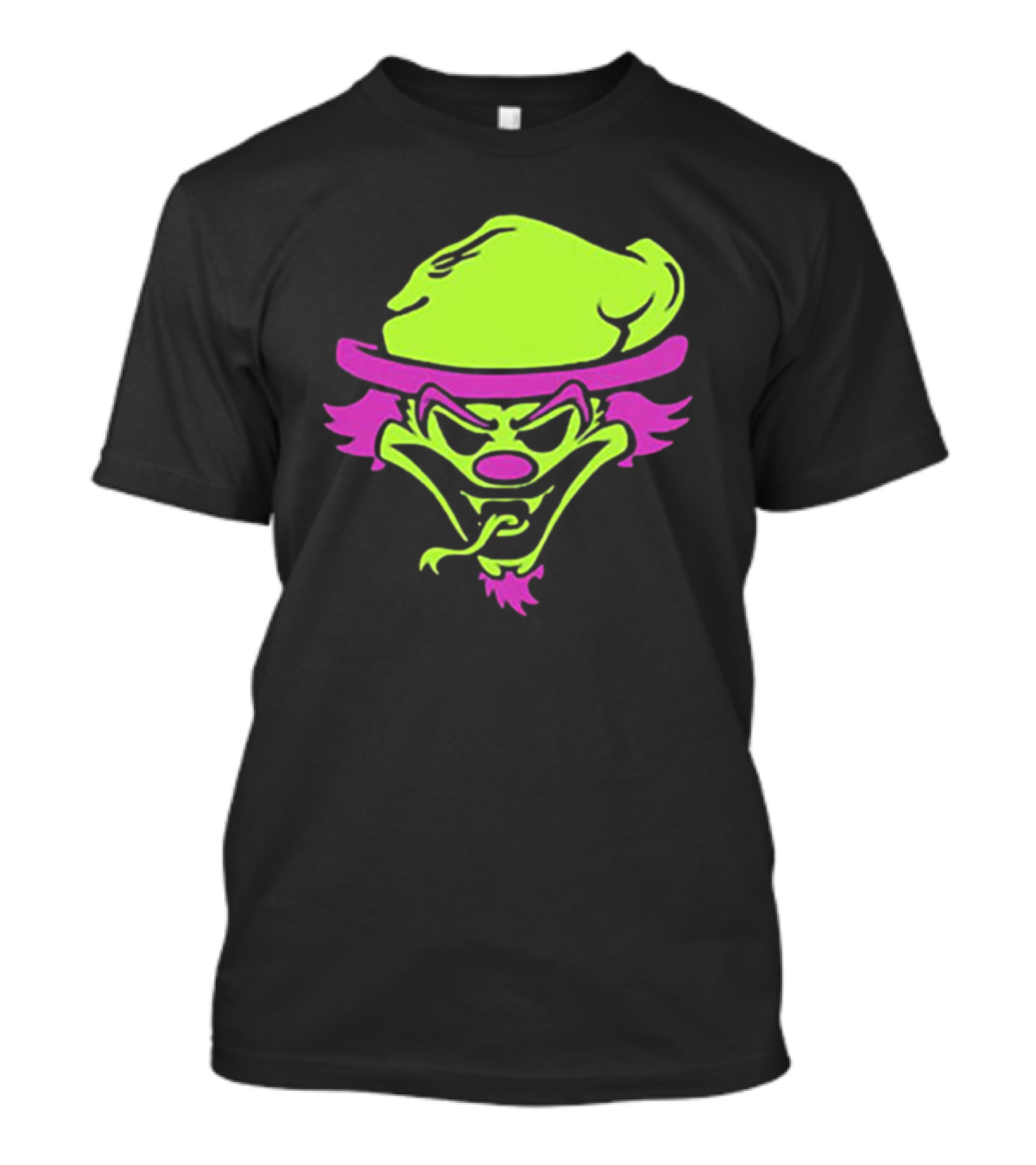 The Rock Insane Clown Posse Riddle Box Neon Face T-Shirt