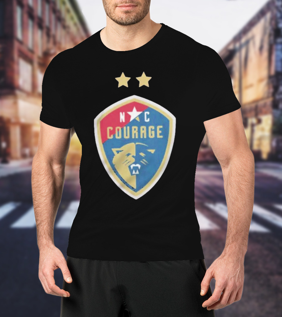 NC Courage Logo Two Stars T-Shirt
