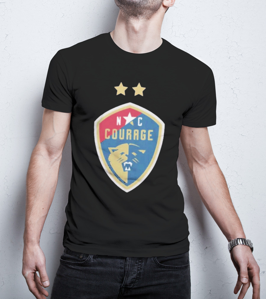 NC Courage Logo Two Stars T-Shirt