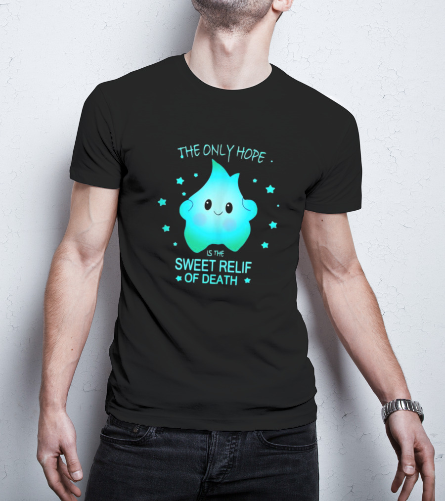 Lumalee The Only Hope Is The Sweet Relief Of Death Starry Blue Character T-Shirt