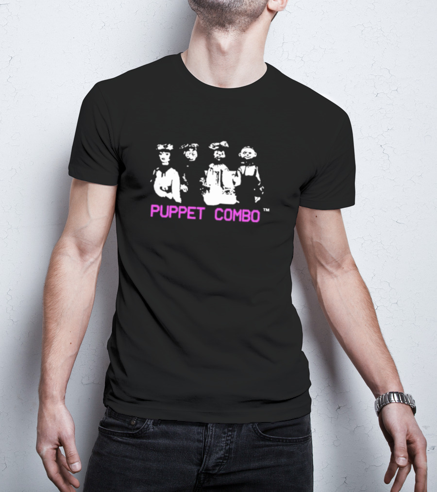 Puppet Combo Retro Horror Characters T-Shirt