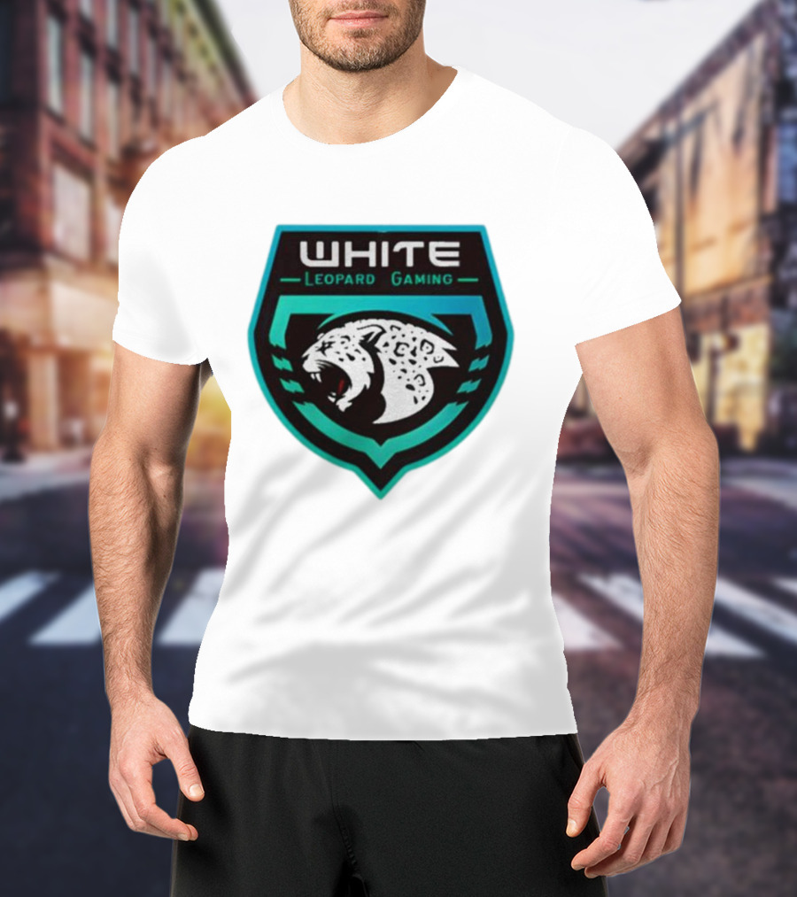 Soardogg Apparel White Leopard Gaming Emblem T-Shirt