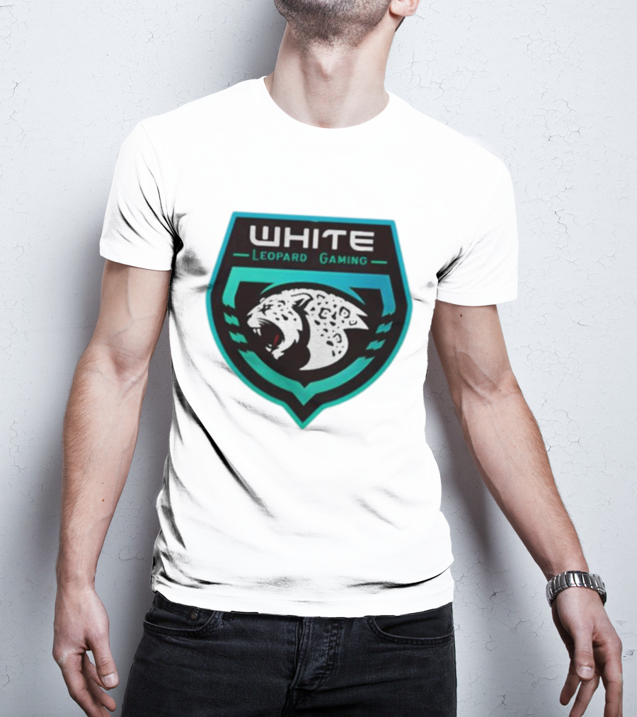 Soardogg Apparel White Leopard Gaming Emblem T-Shirt