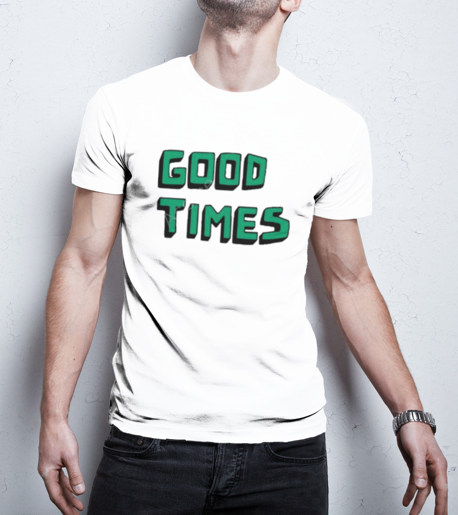 Kylie Minogue Good Times Retro Green Text T-Shirt