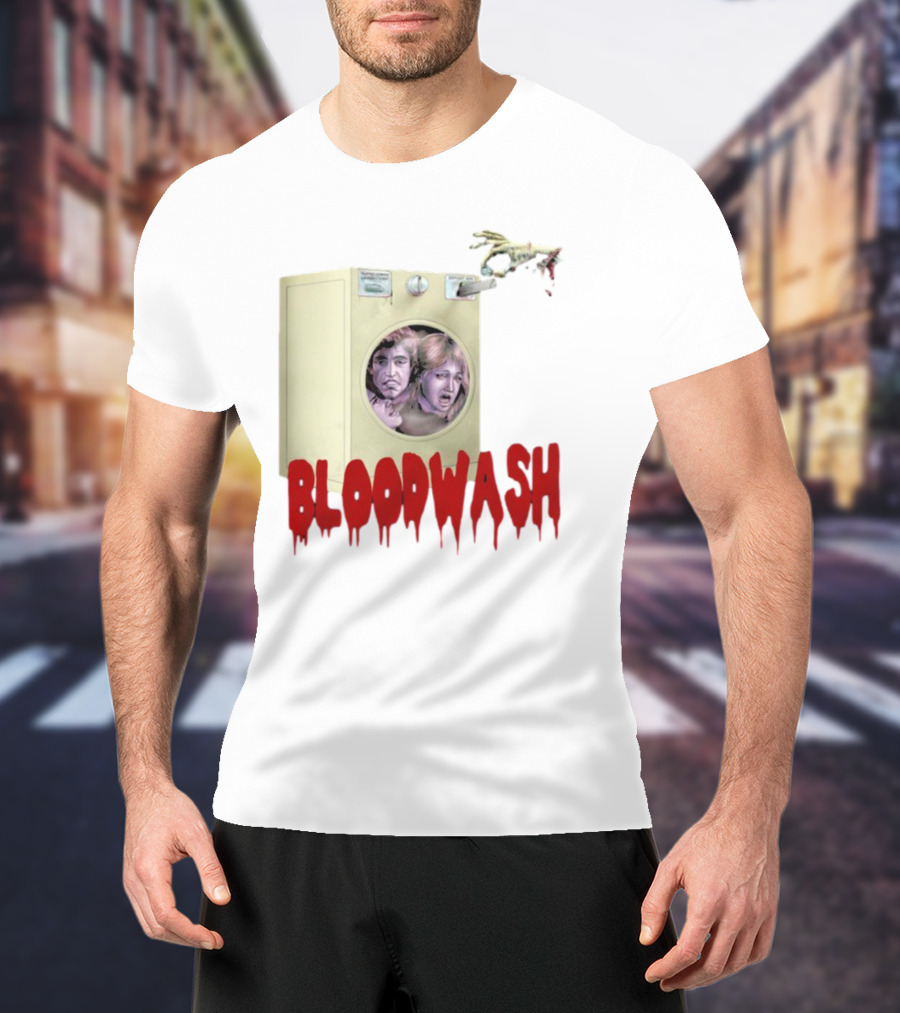 Puppet Combo Bloodwash Horror Laundry Machine With Faces And Monster Hand T-Shirt