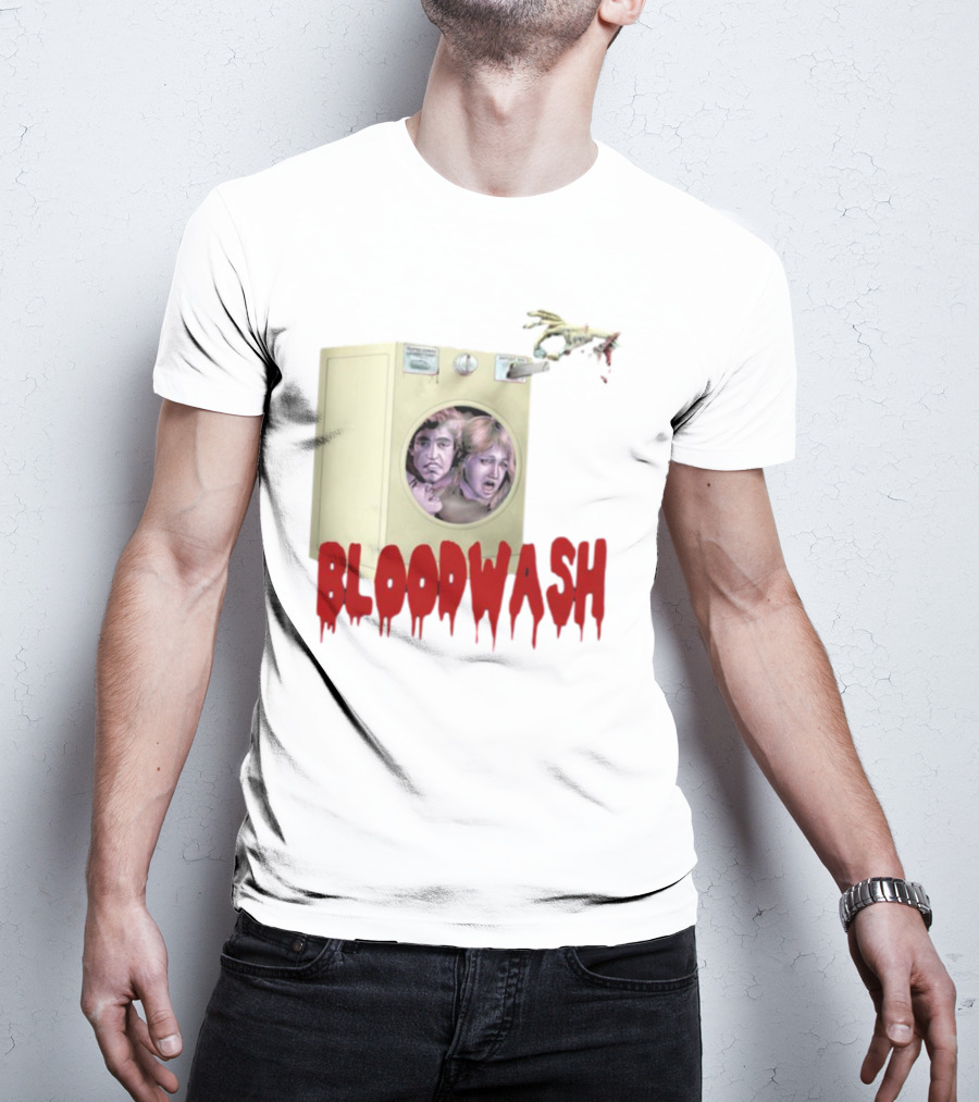 Puppet Combo Bloodwash Horror Laundry Machine With Faces And Monster Hand T-Shirt