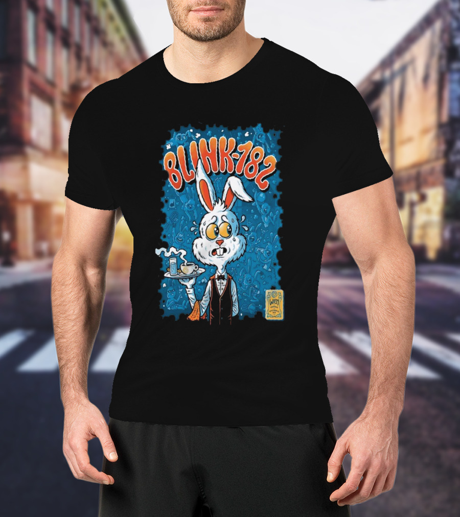 Blink-182 Vienna Wavy-Labyrinth Rabbit Waiter T-Shirt