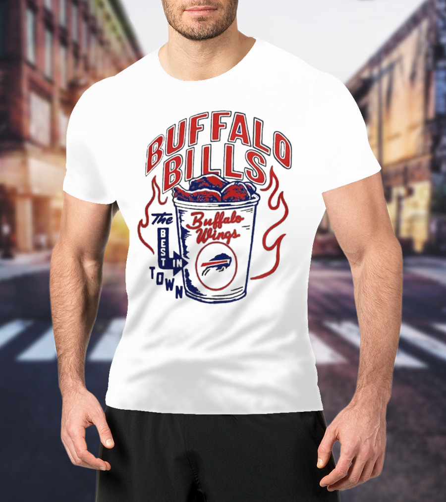 Buffalo Bills Best In Town Buffalo Wings NFL Flavortown Homage T-Shirt
