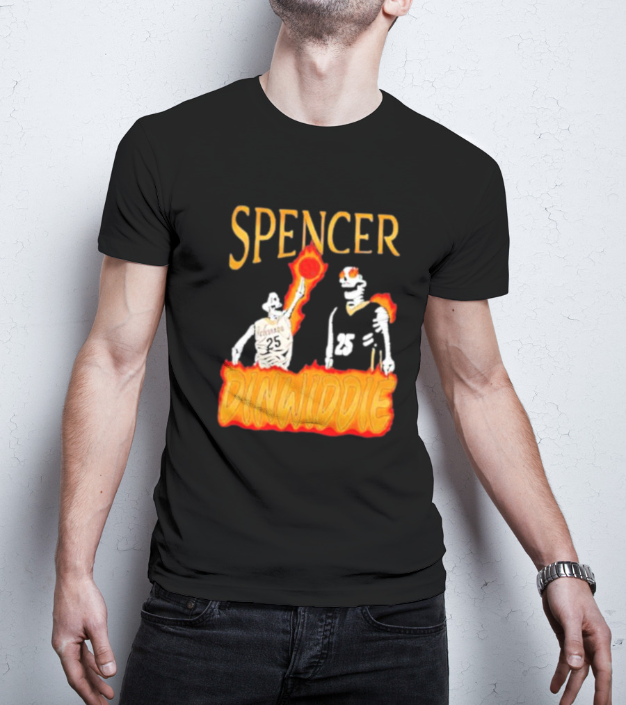 Spencer Dinwiddie Richmond 25 Basketball Flames T-Shirt