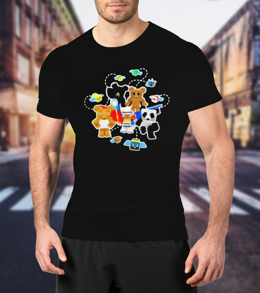 Bee Swarm Simulator Bear Team Characters With Bees T-Shirt