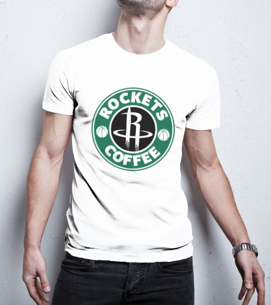 Houston Rockets Coffee Parody Logo Basketball T-Shirt
