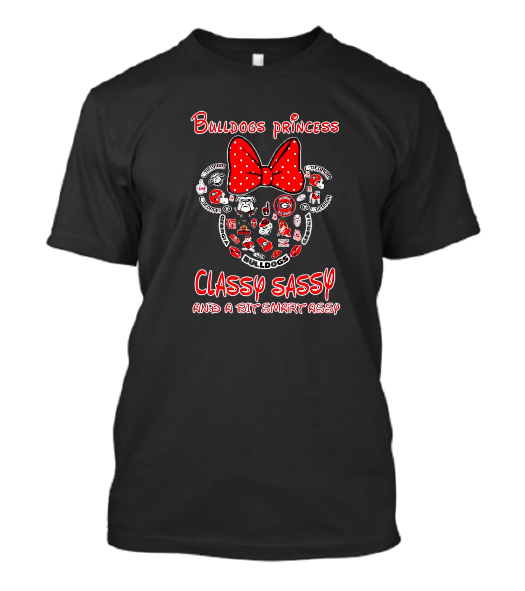 Bulldogs Princess Minnie Mouse Classy Sassy And A Bit Smart Assy T-Shirt