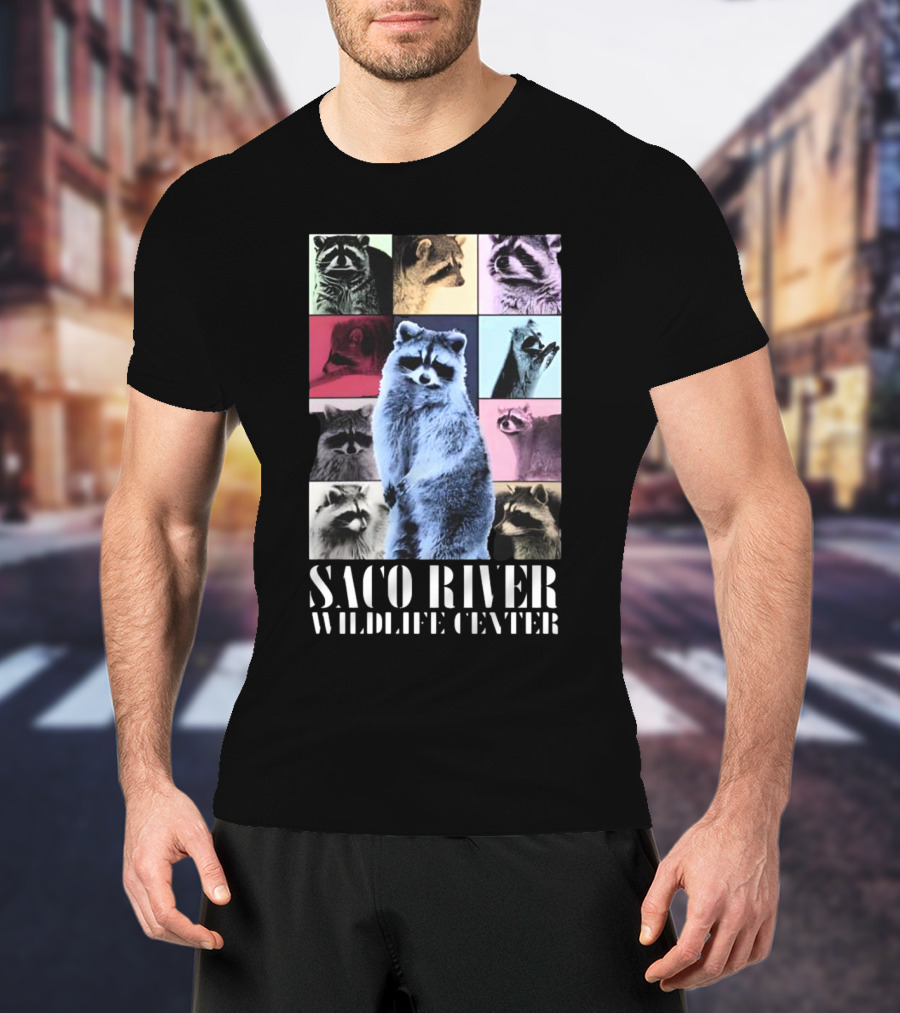 Saco River Wildlife Center Raccoon Collage The Eras Tour T-Shirt