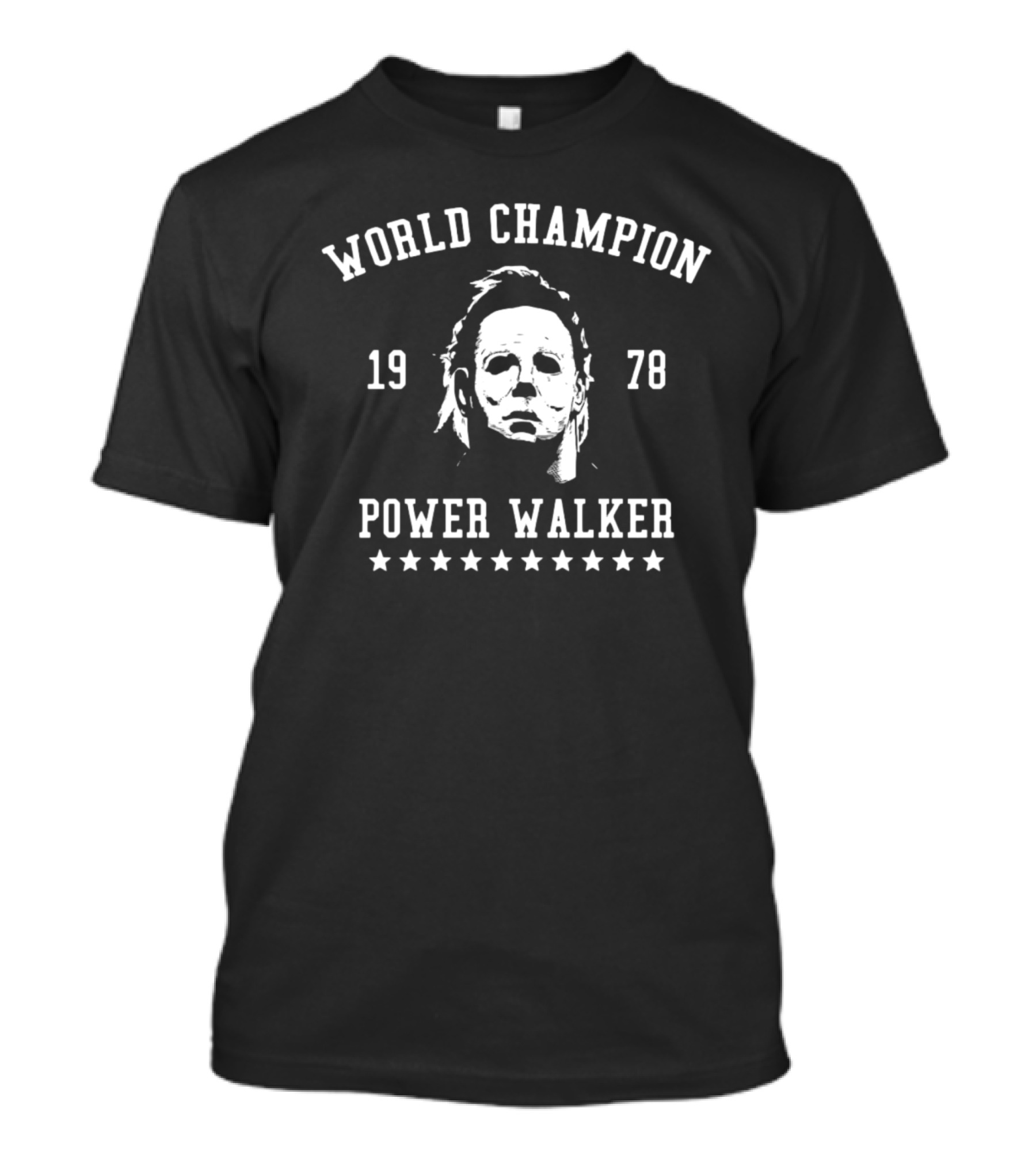 World Champion 1978 Power Walker Horror Mask Retro T-Shirt