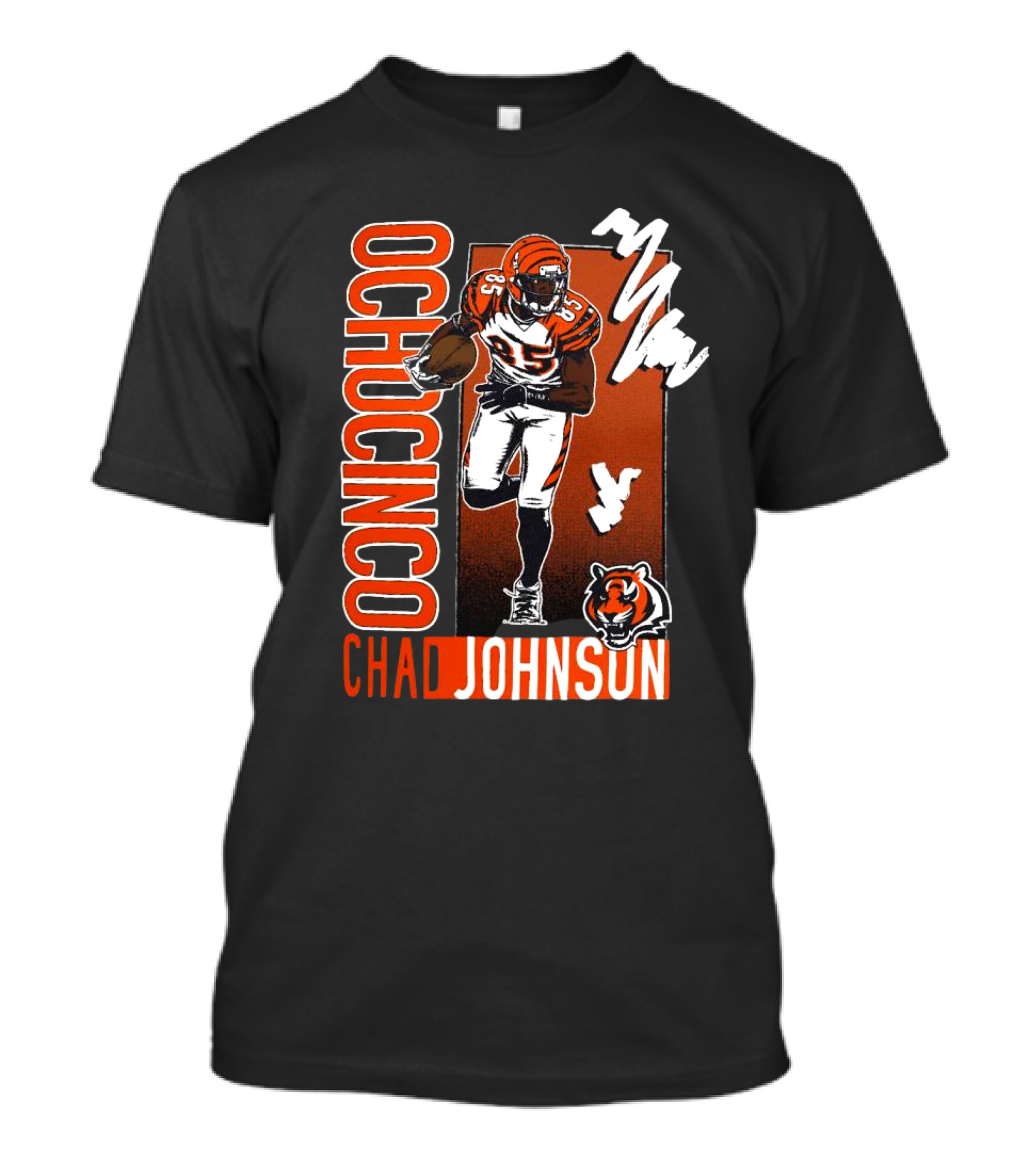 Ochocinco Chad Johnson Cincinnati Bengals Caricature T-Shirt