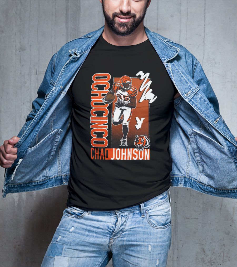 Ochocinco Chad Johnson Cincinnati Bengals Caricature T-Shirt