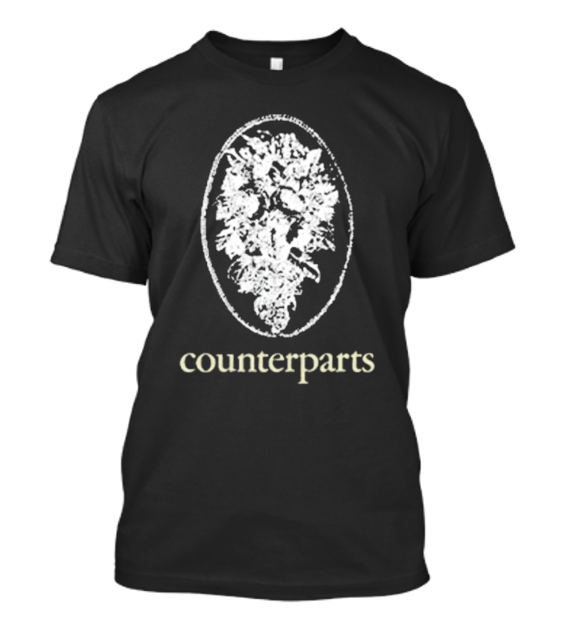 Counterparts Flowers On My Grave Oval Floral T-Shirt