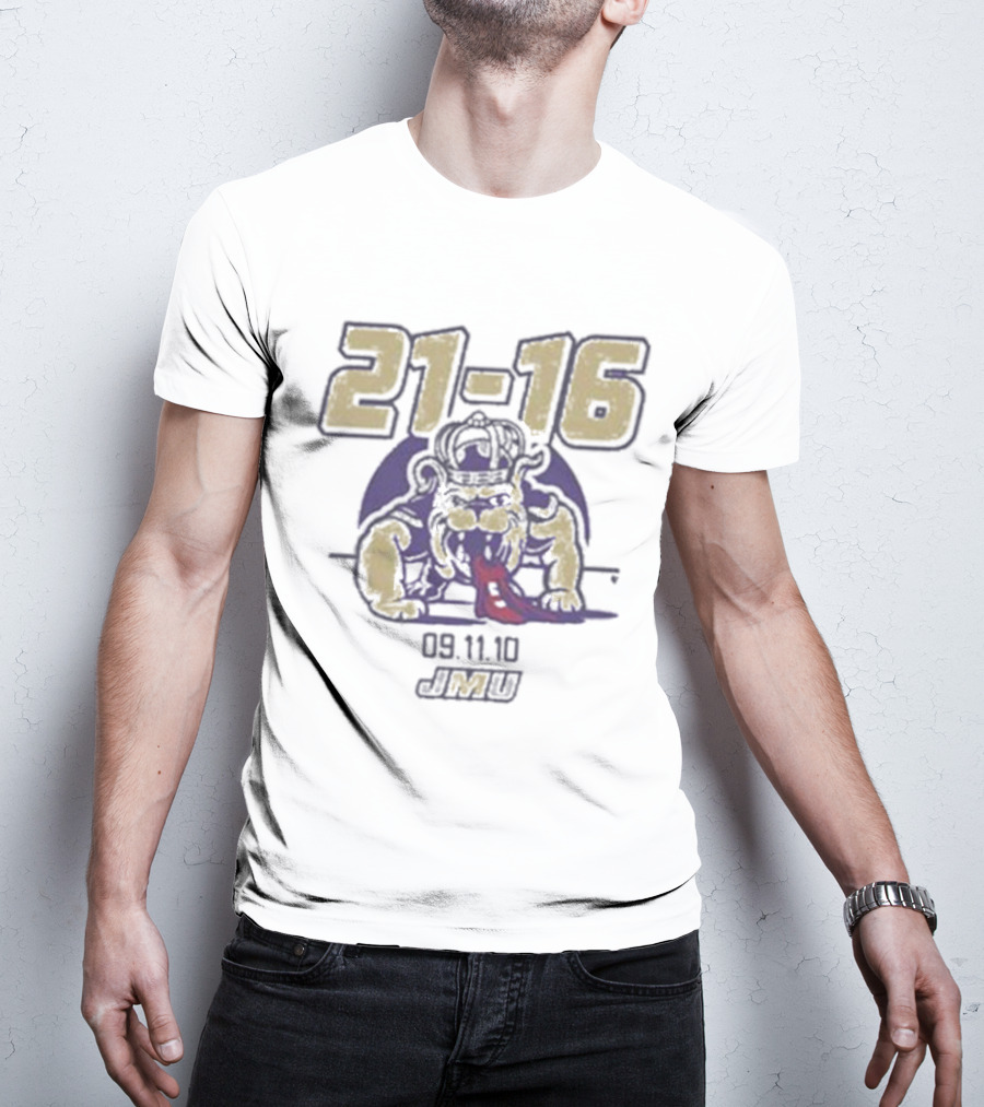 JMU 21-16 09.11.10 Football Dukes T-Shirt