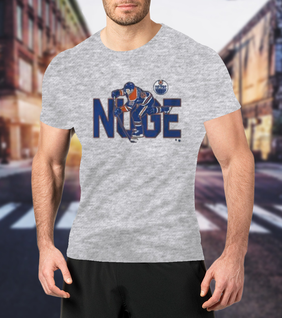 Ryan Nugent-Hopkins Edmonton Oilers NUGE Hockey Player Action T-Shirt