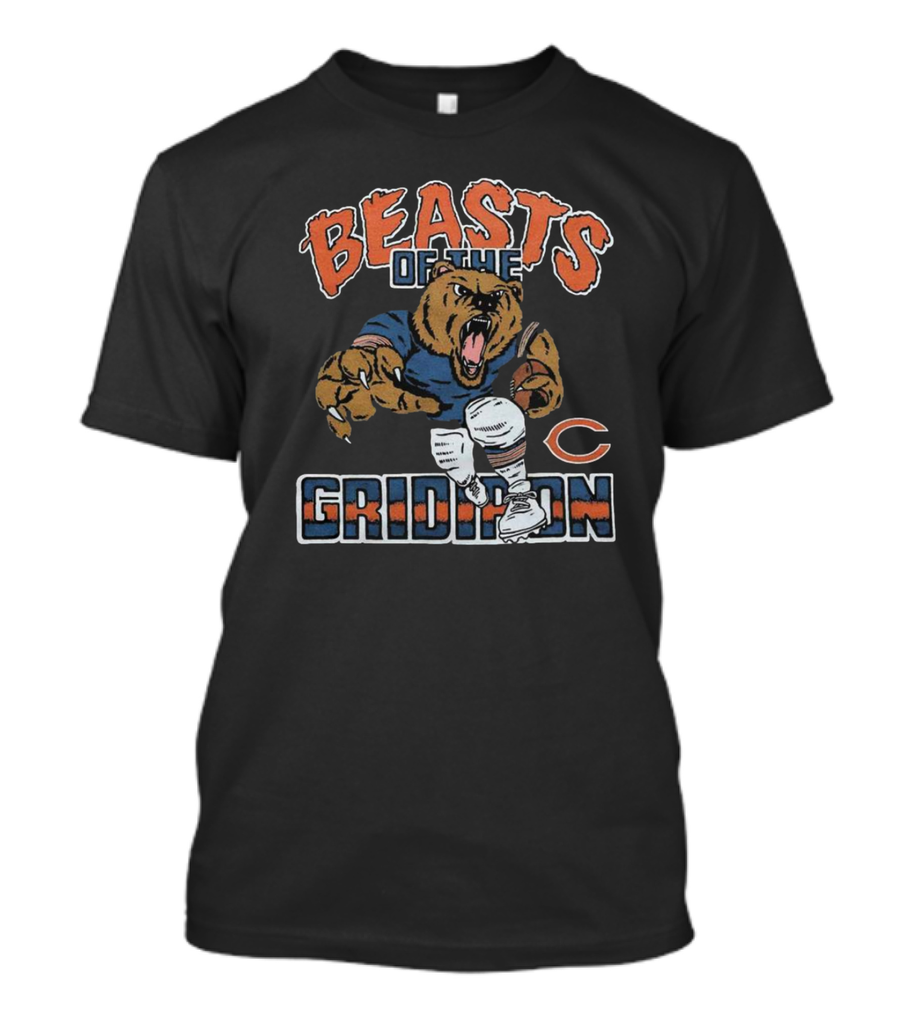 Chicago Bears Beasts Of The Gridiron Vintage Bear Mascot Football T-Shirt