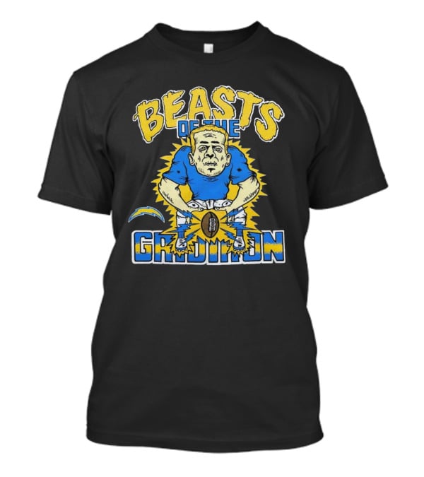Los Angeles Chargers Beasts Of The Gridiron Football Player T-Shirt
