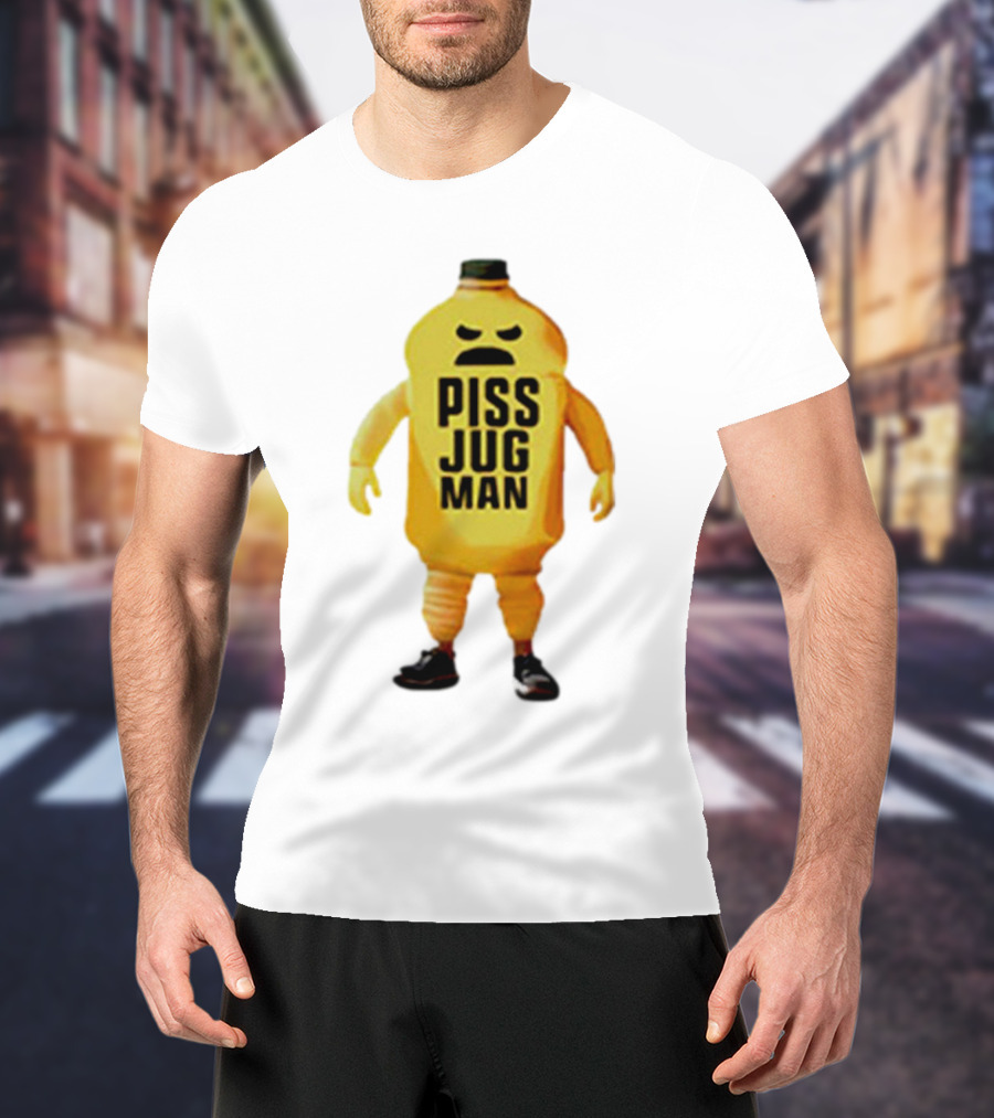Piss Jug Man Mascot Character With Attitude And Sneakers T-Shirt