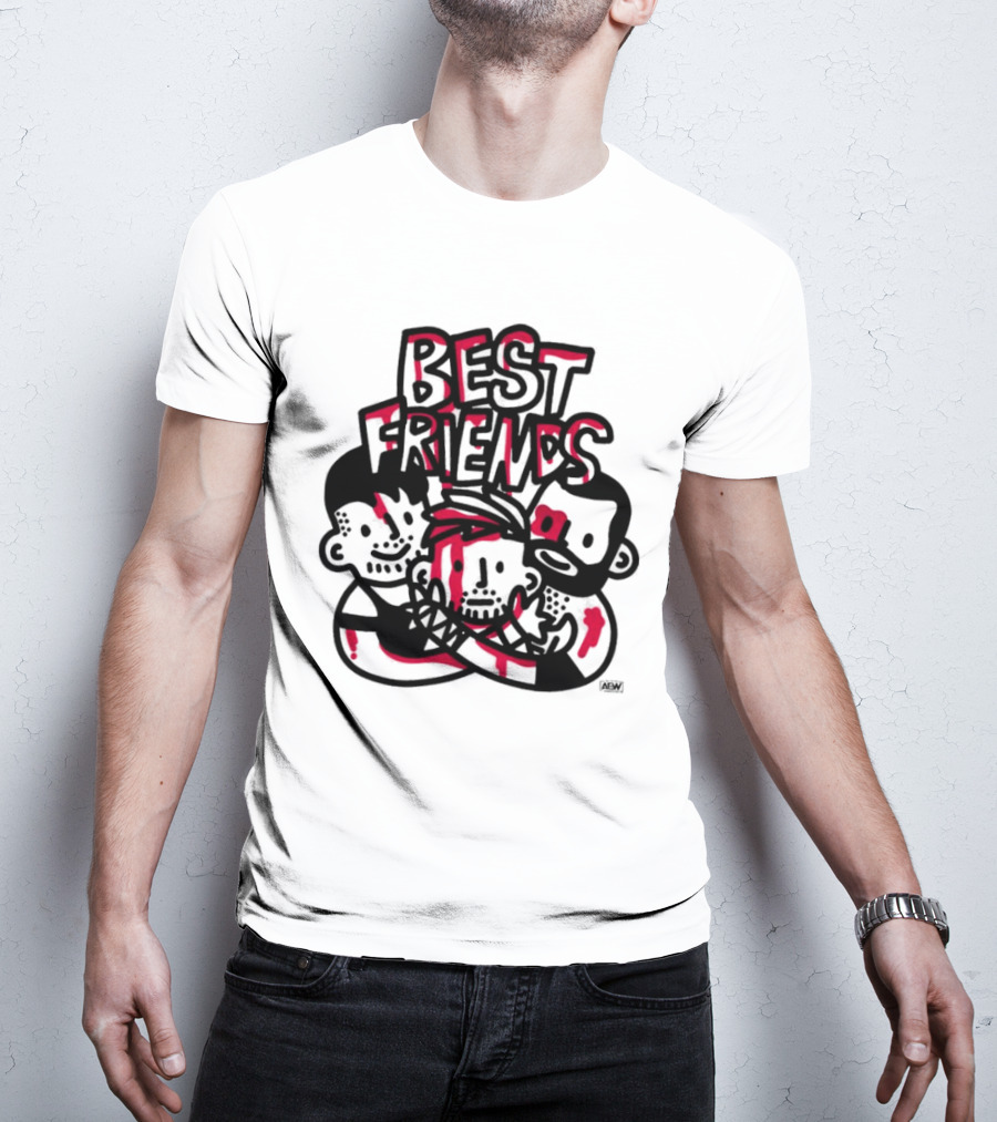 Best Friends AEW With Blood Brothers Orange Cassidy Trio T-Shirt