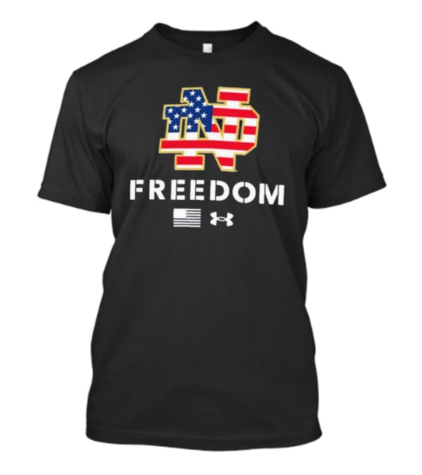 Notre Dame Fighting Irish ND Stars And Stripes Freedom Under Armour T-Shirt