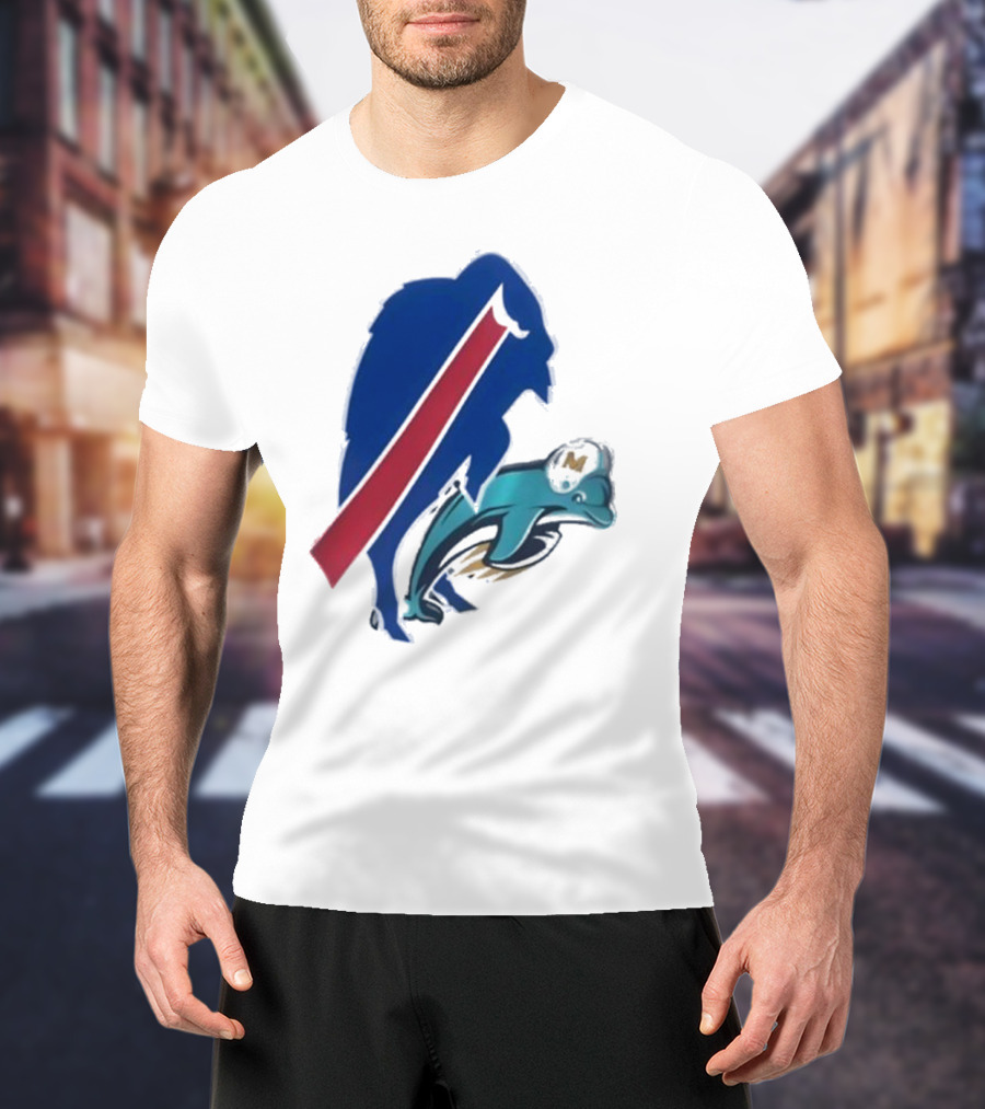 Buffalo Bills Doggy Miami Dolphins T-Shirt