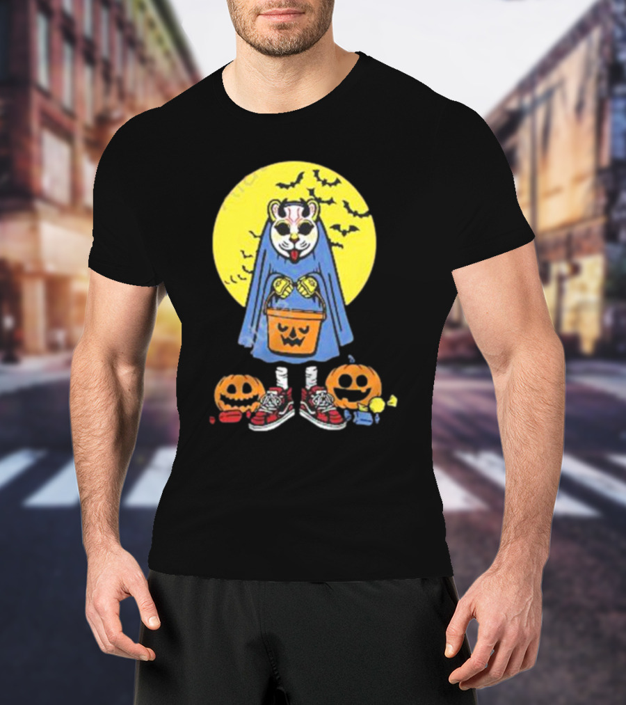 Home Team Trick Or Treat Halloween Costume With Pumpkins And Bats T-Shirt
