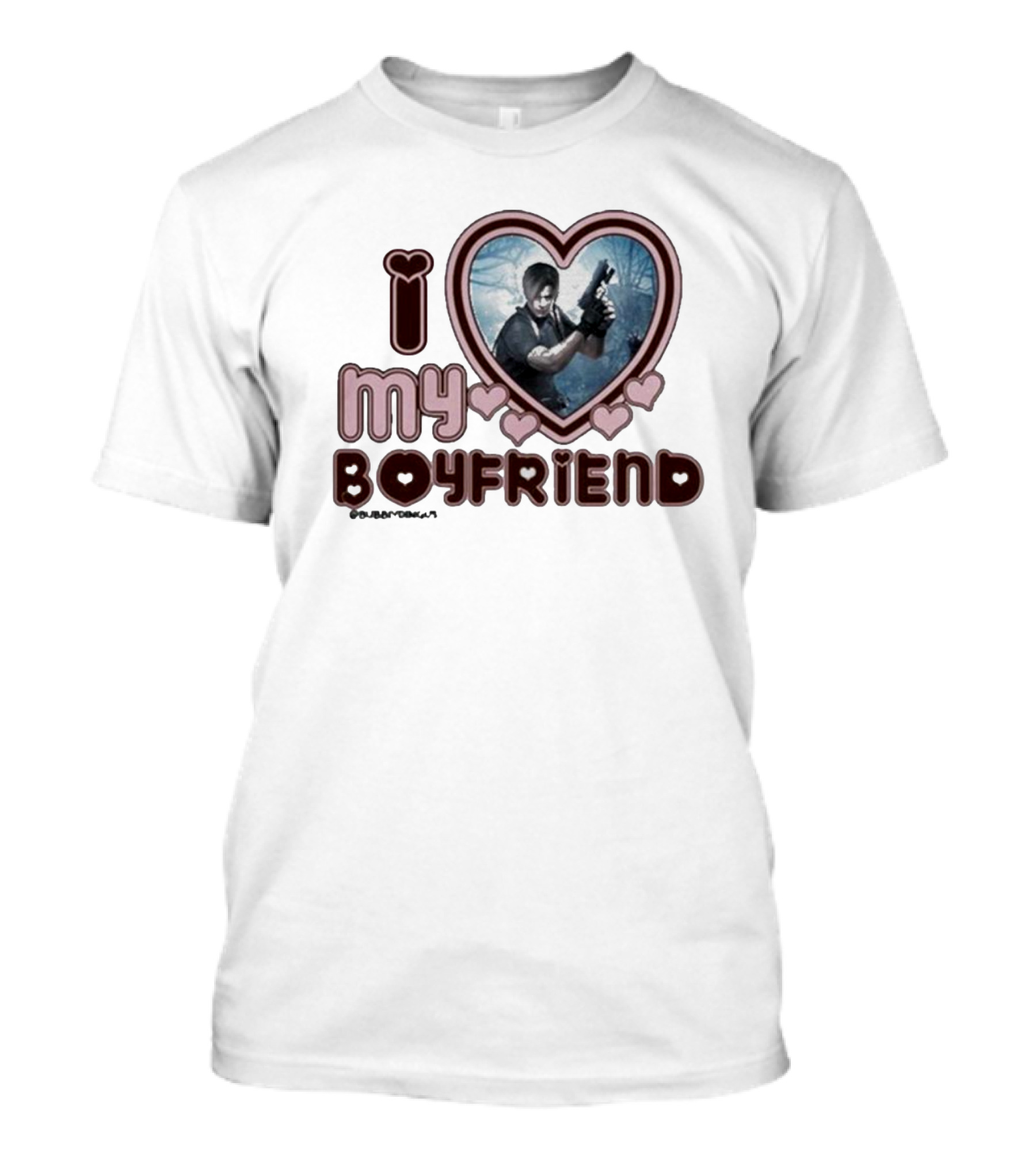 I Love My Boyfriend Leon Kennedy Heart T-Shirt