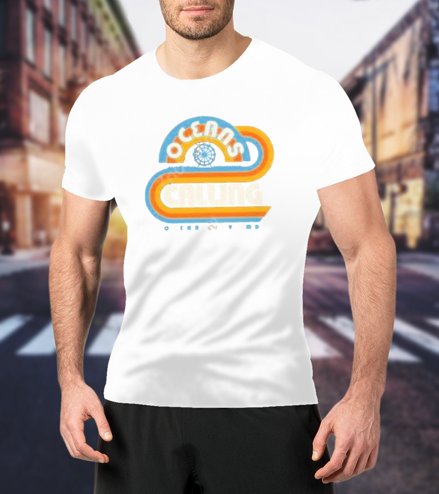 Oceans Calling Ocean City MD Festival Rainbow Lineup T-Shirt