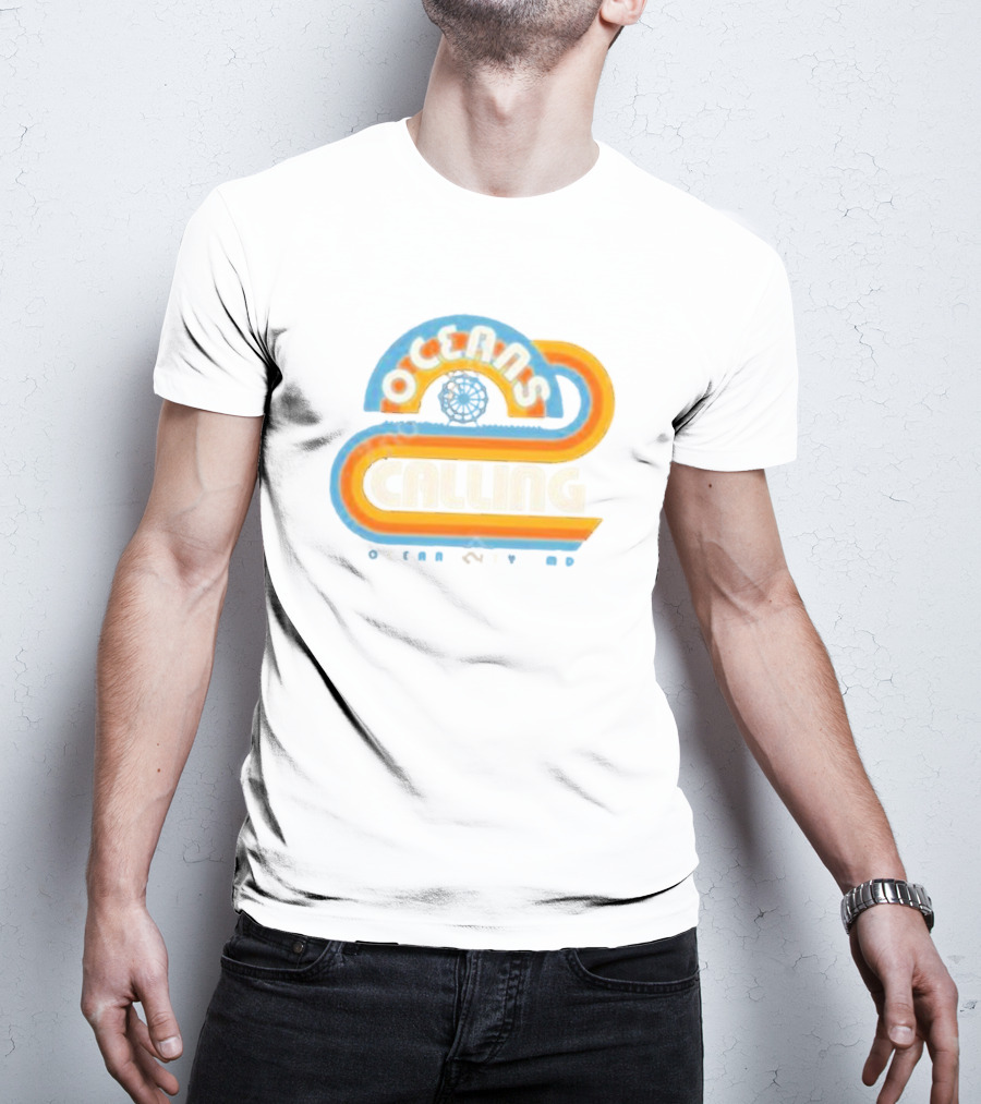 Oceans Calling Ocean City MD Festival Rainbow Lineup T-Shirt