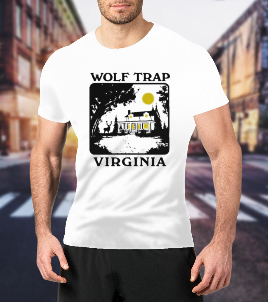 Wolf Trap Virginia Moonlit House Scene T-Shirt