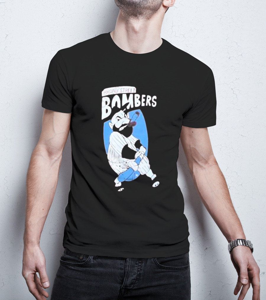Phillies Marlins Playoff Broad Street Bombers Baseball Player With Bat And Beard T-Shirt