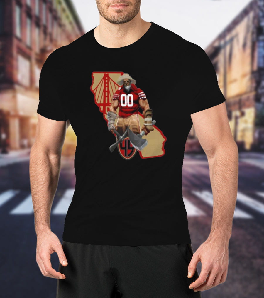San Francisco Miner California Bridge 49er 00 Jersey T-Shirt