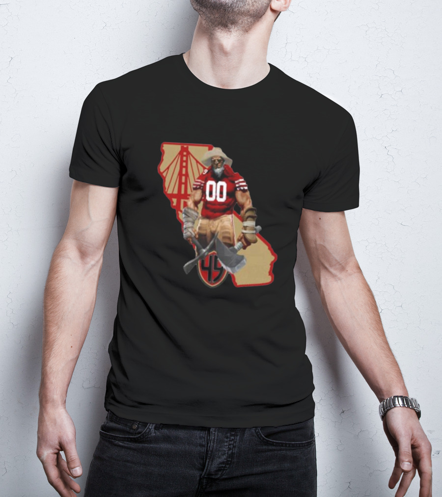 San Francisco Miner California Bridge 49er 00 Jersey T-Shirt