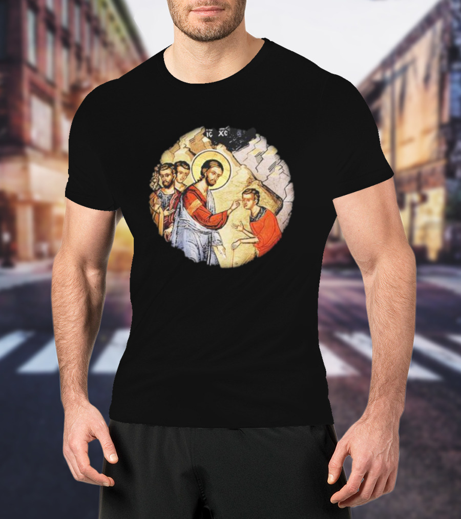 IC XC Jesus Byzantine Icon Healing Scene T-Shirt