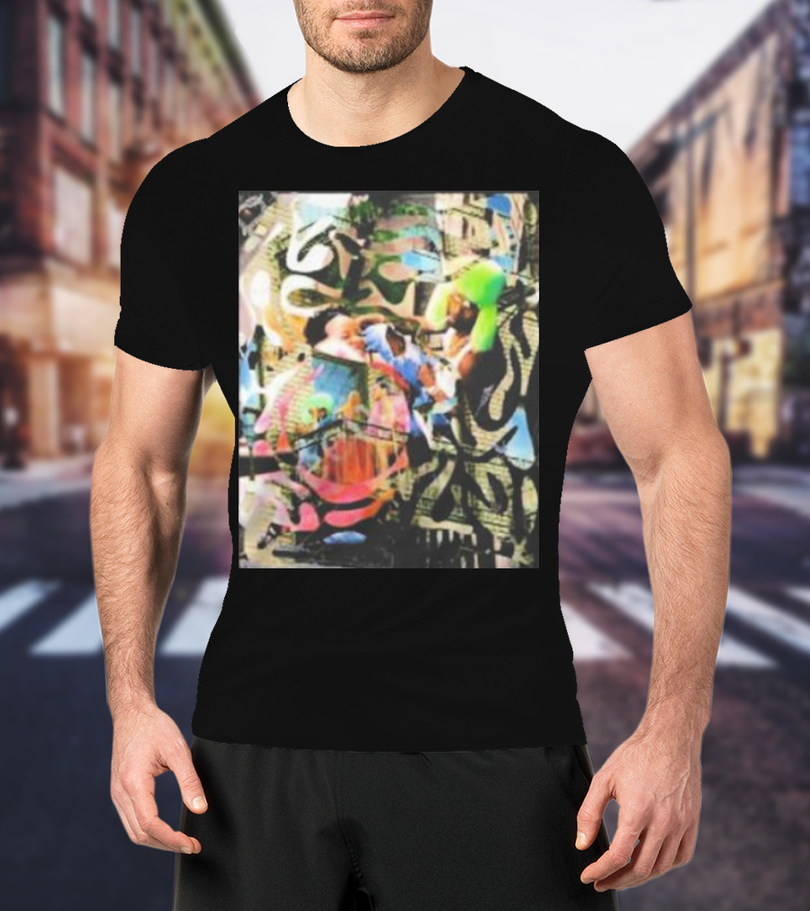 Riri And Rocky Ian Woods Merch Colorful Abstract Collage T-Shirt