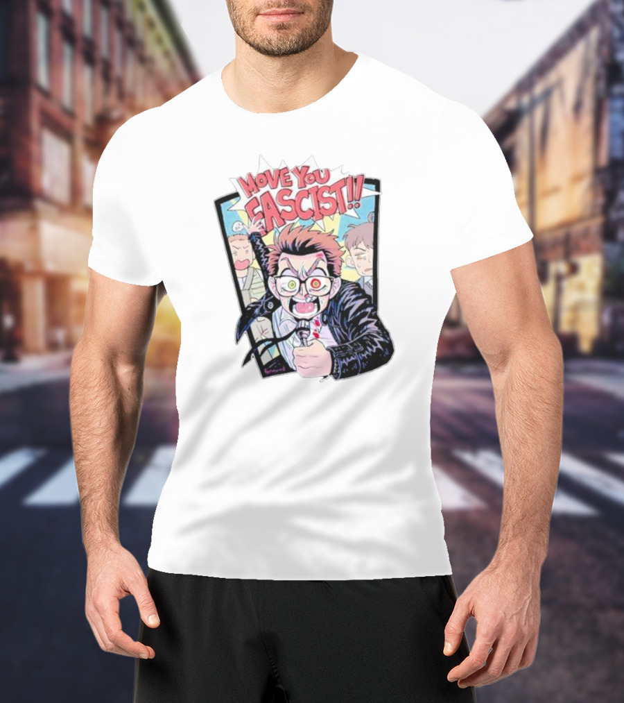 Feriowind Move You Fascist Comic Style Rage Manga Character Explosion T-Shirt