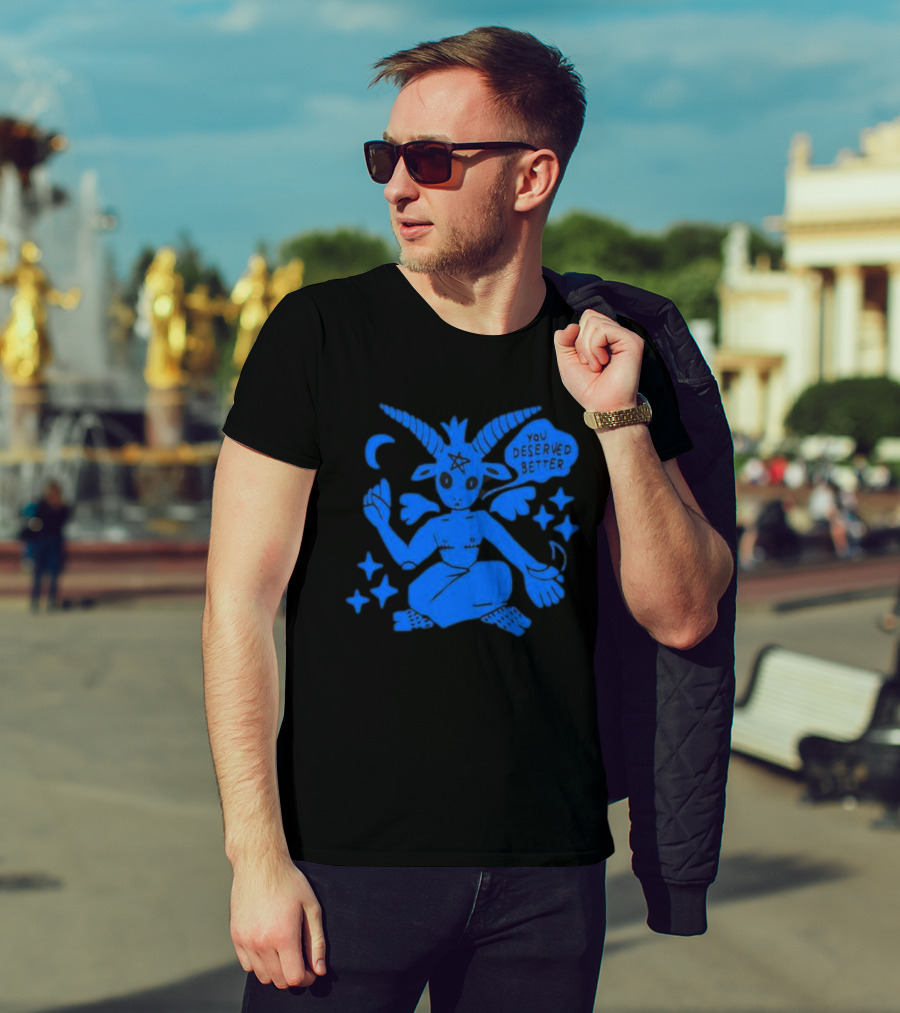You Deserve Better Blue Baphomet Aesthetic With Stars And Crescent Moon T-Shirt